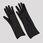 long black satin gloves image